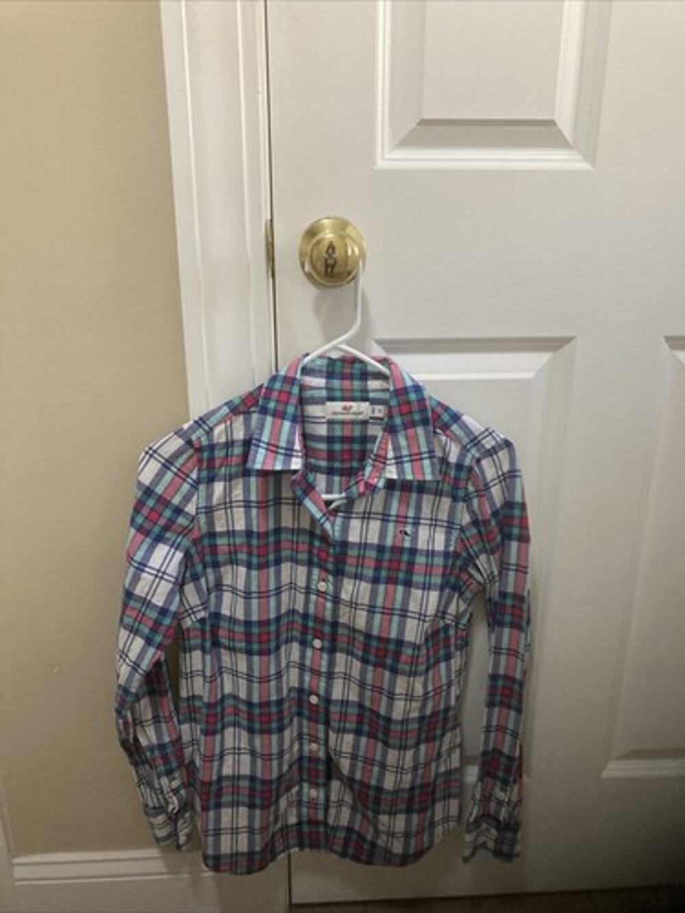 Vineyard Vines Women’s Button Up Plaid Dress Shirt Size 2